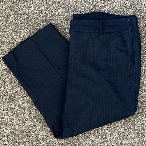 Lane Bryant Lena Blue with White Pinstripe Crop Pant size 22W
